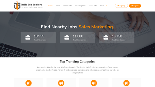 Android application India Job Seekers screenshort