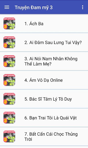 Android application Truyện đam mỹ offline 3 screenshort