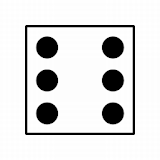 Simple liar's dice icon