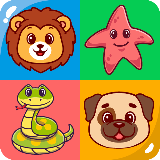 Jogo Da Memória Com Animais Bonitos Do Jogo Dos Desenhos Animados