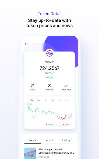 Screenshot of WEMIX Wallet