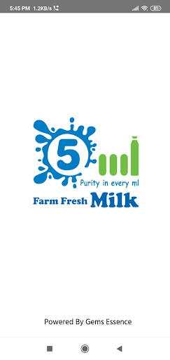 Android application 5ml Organics screenshort