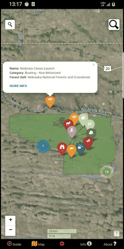 Android application National Forests Map Guide USA screenshort