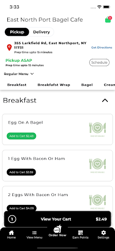 East Northport Bagel Screen 2