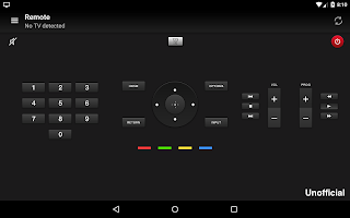 screenshot of Remote for Sony TV