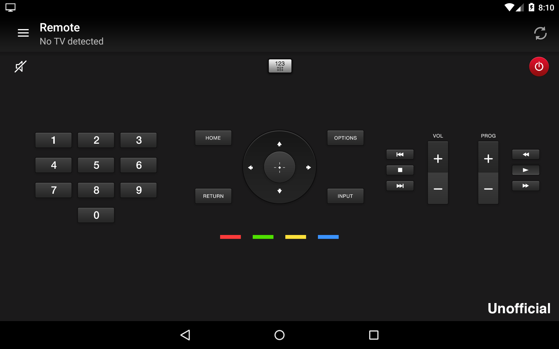 Android application Remote for Sony TV screenshort