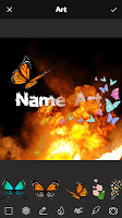 screenshot of Fire Effect Name Art Maker