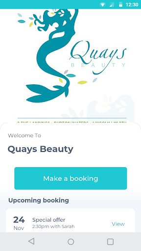 Android application Quays Beauty screenshort