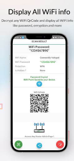 WiFi QrCode Password scanner Screen 3