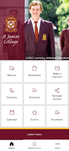 Android application St James College screenshort