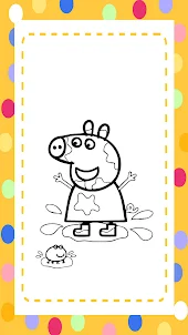 Peppa Pig colorir, jogo