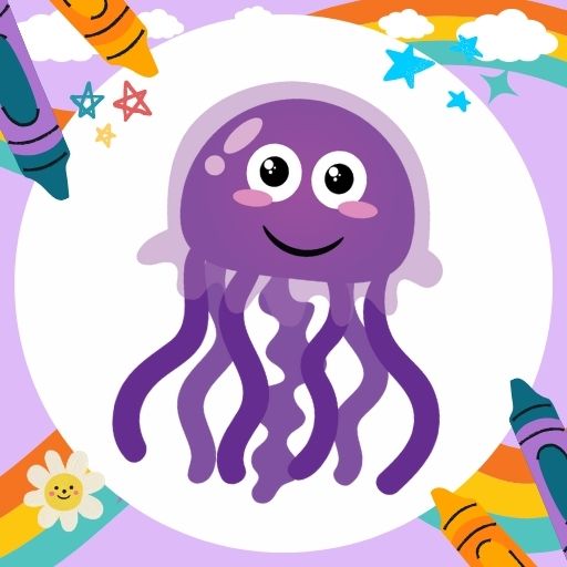 Off Coloring Book Jellyfish