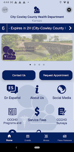 Android application City-Cowley County Health Dept screenshort