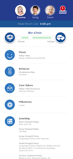 Android application Nurture screenshort