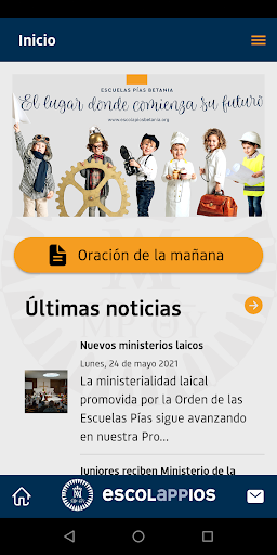 Android application Escolappios screenshort