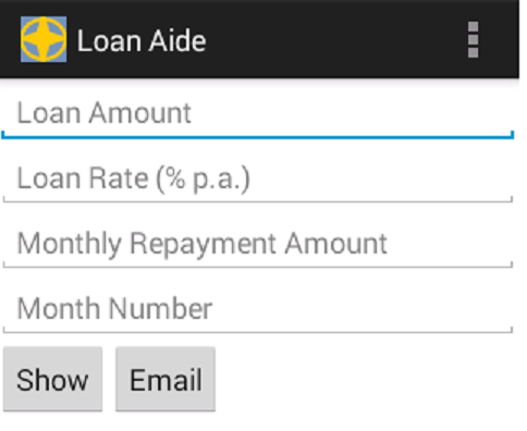 Android application Loan Aide screenshort
