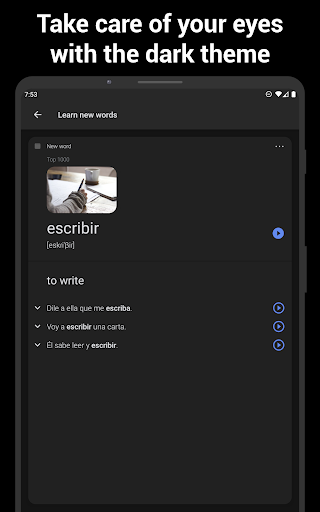 Screenshot of Learn Spanish with flashcards!