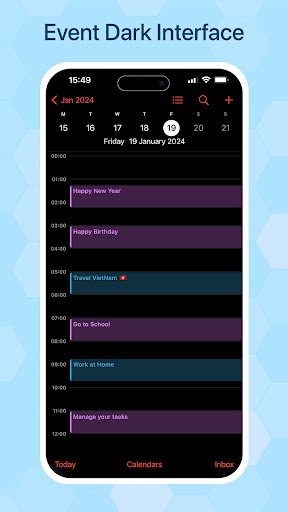 Screenshot of Calendar: To do list, Schedule