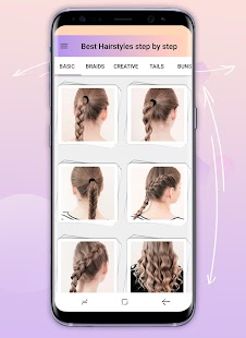 Hairstyles step by step Screenshot