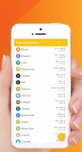 Zone : Coins Market Tracker Screen 2
