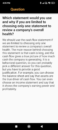 Finance Interview Question Screen 3