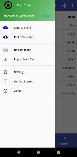 Android application Team Picker screenshort
