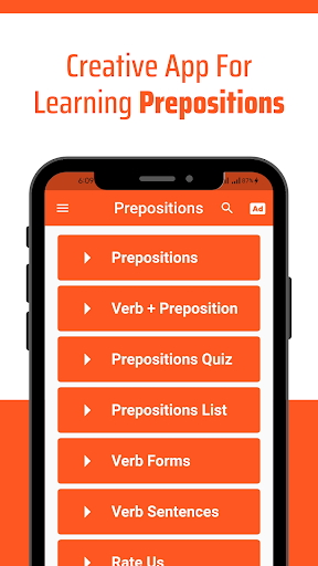 Prepositions Hindi Screenshot