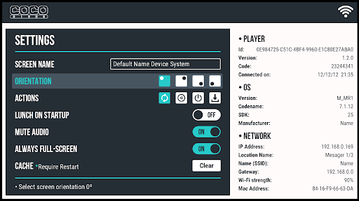 Coco Signs Player Screen 3
