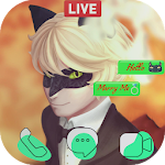Cover Image of डाउनलोड Fake Live Chat & Call Video : Cat Ladybug Noir 1.0 APK