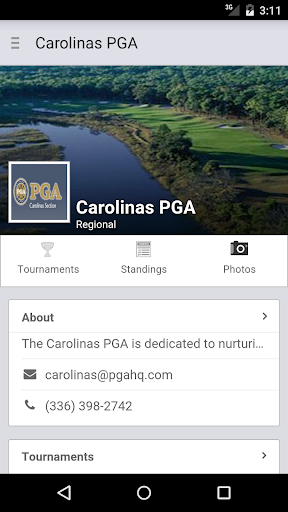 Android application Carolinas PGA screenshort