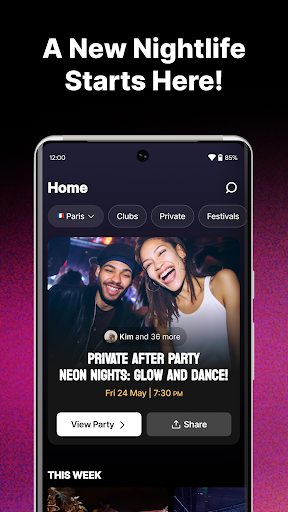 Android application OnParty screenshort
