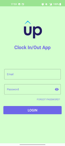 Android application UpCo Clock In/Out screenshort
