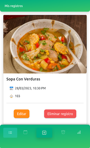 Food diary Screen 2