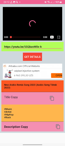 Android application You Extractor screenshort