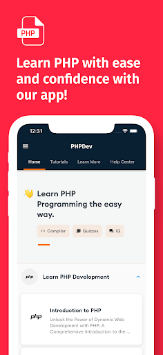 Screenshot of Learn PHP Offline Now - PHPDev