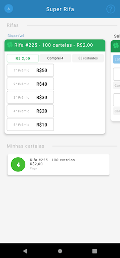 Android application Super Rifa - BingoMega screenshort