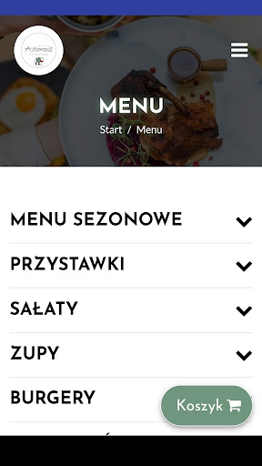 Android application Restauracja Autorska screenshort