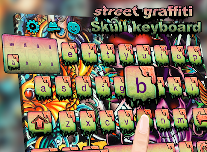 Street graffiti skull keyboard For PC installation