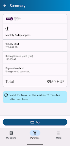 Mobiljegy for public transport Screenshot 4 - AppWisp.com