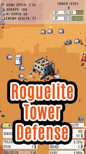 Android application AI Tower - Roguelite TD screenshort