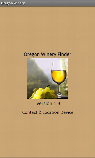 Android application Oregon Winery for Tablets screenshort