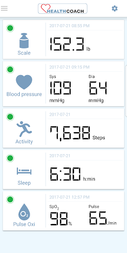 Android application Beurer HealthCoach screenshort