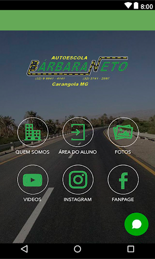Android application Autoescola Barbara Neto screenshort