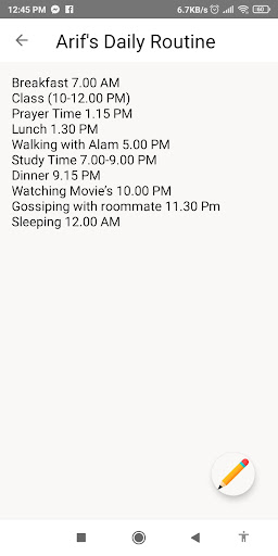 Notepad Screen 3