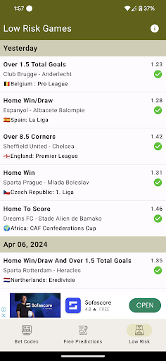 Sure Bet Codes: Todays Codes Screen 3