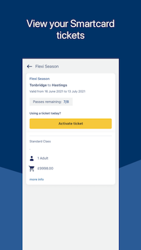 NationalRail Smartcard Manager Screen 3