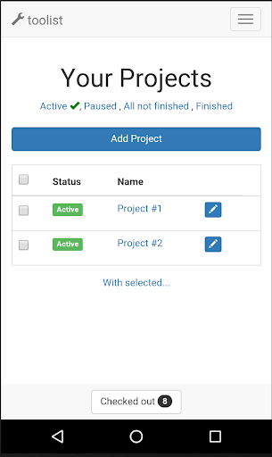 Toolist Screen 2