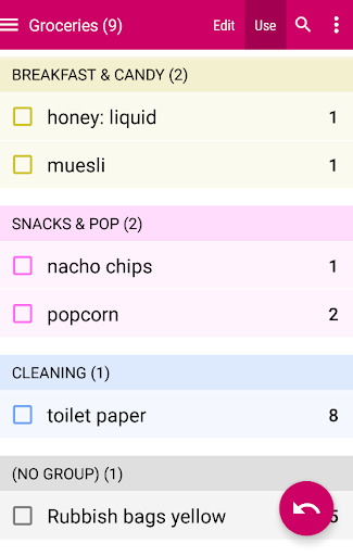 Check Off: Reusable checklists Screen 3