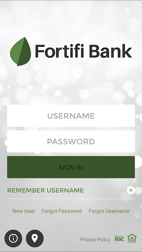 Android application Fortifi Bank screenshort