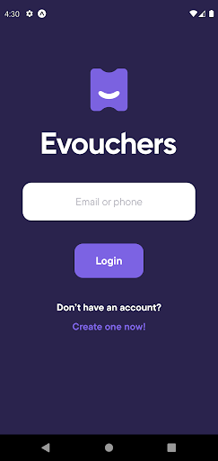 Android application Evouchers screenshort